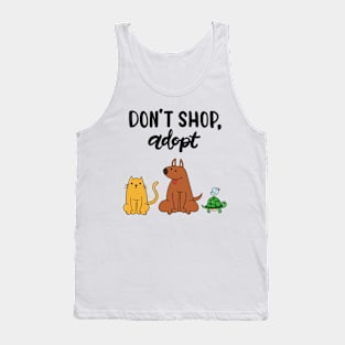 Don't Shop Adopt Dog Animal Tank Top